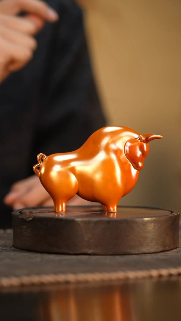 9柴房陶瓷柴烧柴茶宠金牛