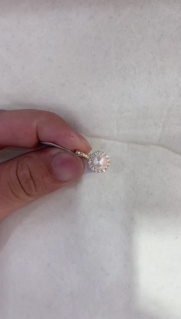 海水珍珠银S925镶嵌颈饰非基地不带证书