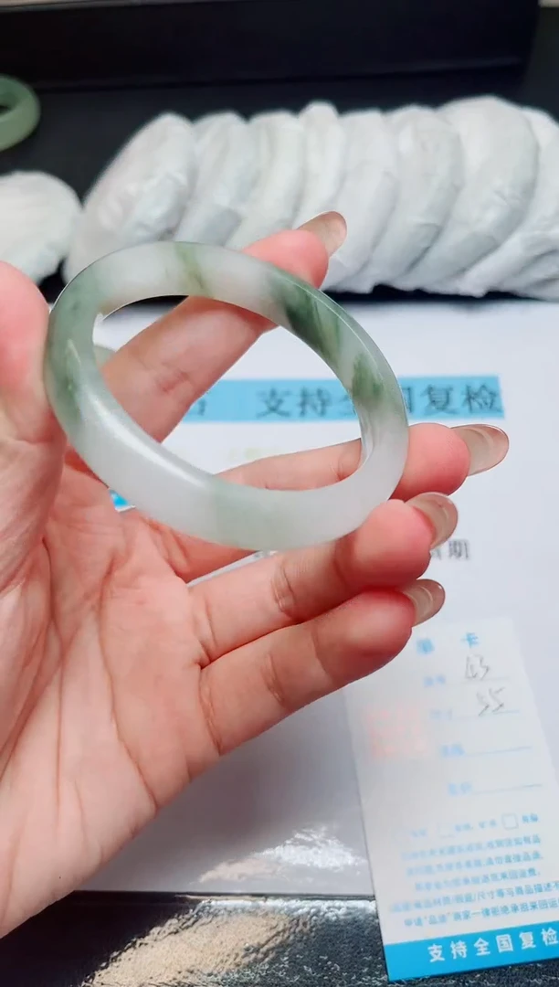 未镶嵌手镯石英质玉43圈口55