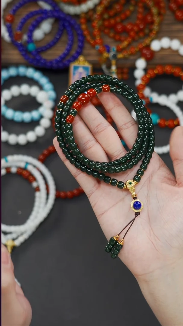 未镶嵌手串和田玉暴****G文玩高端手串