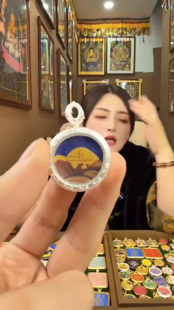 吊坠冈仁波齐神山-热贡纯手绘唐卡