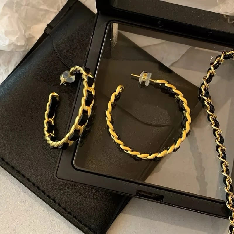 铜合金耳饰 「命中注定」撞色高级感耳环蚊香盘耳夹无耳洞耳钉耳饰