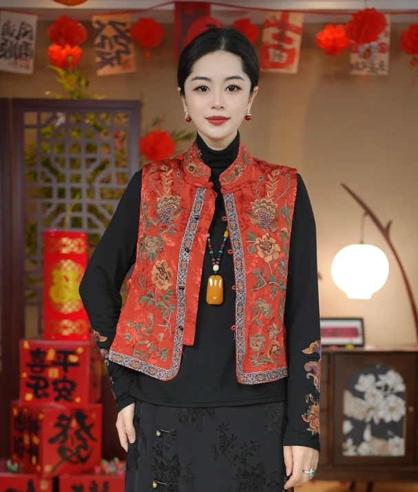 【花娇】新中式古风苏式刺绣马甲