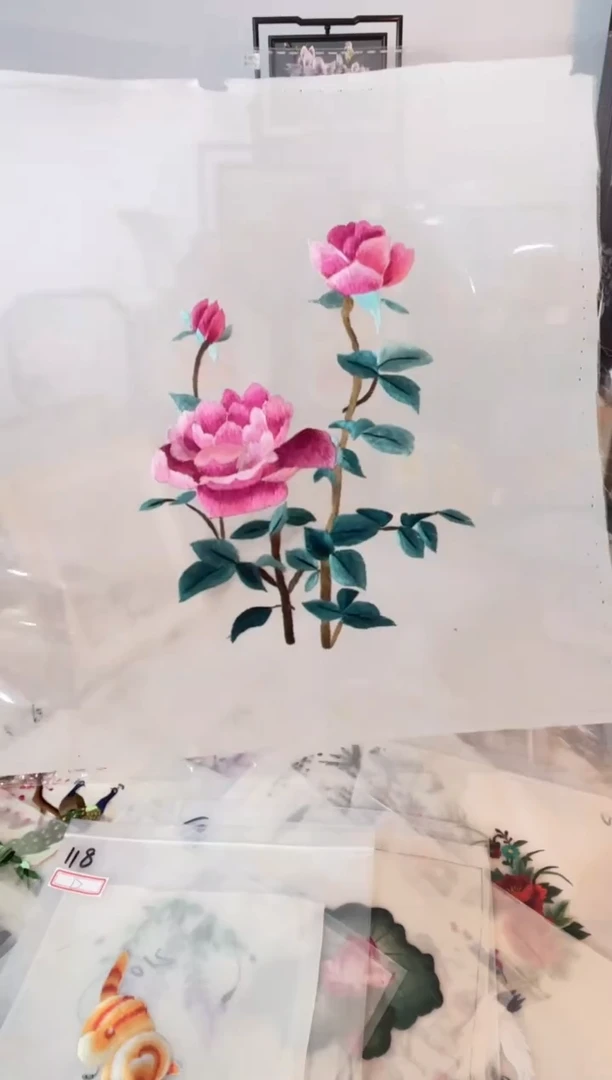 织绣纯手工苏绣双面绣绣布226
