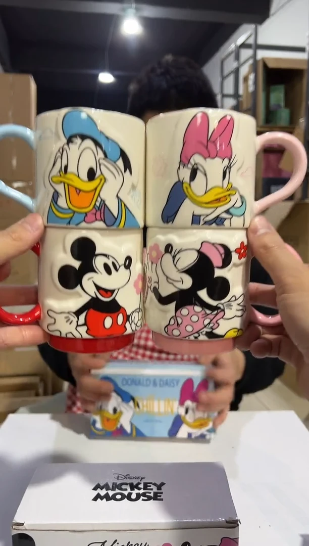 【闪购商品】杯原盒米奇米妮唐老鸭黛西叠叠对杯4件套