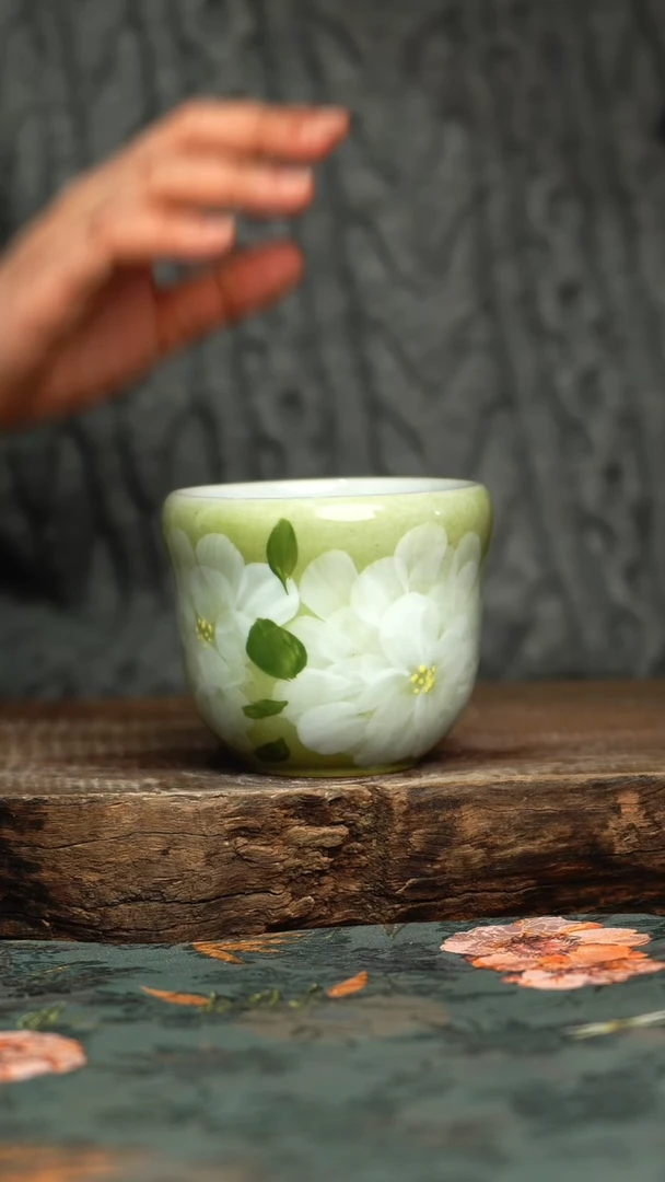 【闪购商品】杯釉下彩手工手绘同款陶器