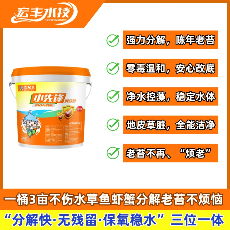 真功夫「小先锋」池塘解苔大师老苔克星清除水产地皮水草挂脏净