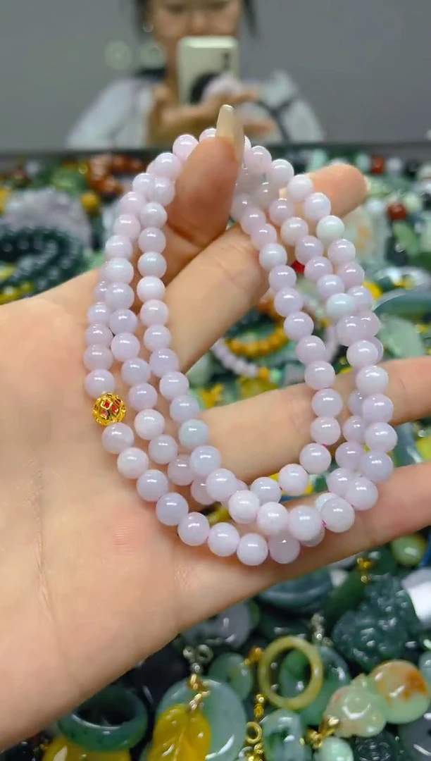 颈饰未镶嵌翡翠5MM/ N /翡翠A货，一件也是批发价