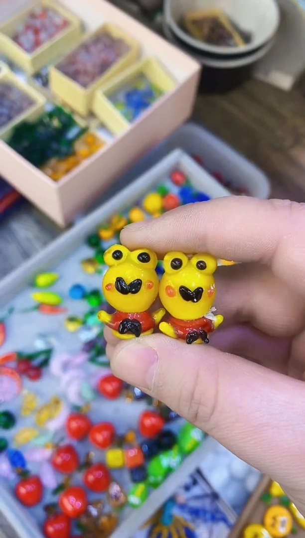 琉璃手工艺品青蛙2个