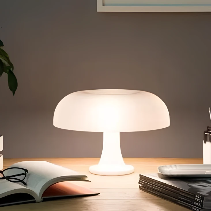 USB大蘑菇台灯 充电卧室床头蘑菇台灯时尚复古创意家用调光欧式