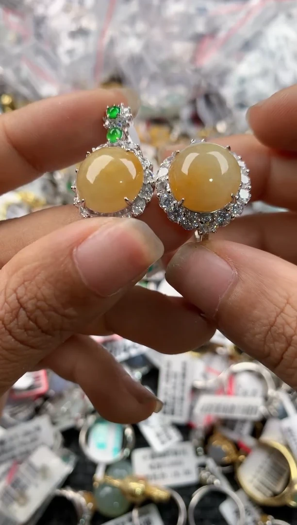 银S925镶嵌戒指翡翠4444----10