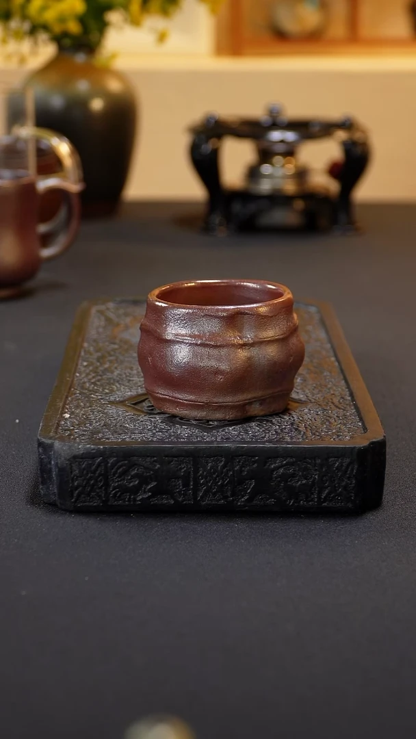 茶壶紫砂纯自然柴烧