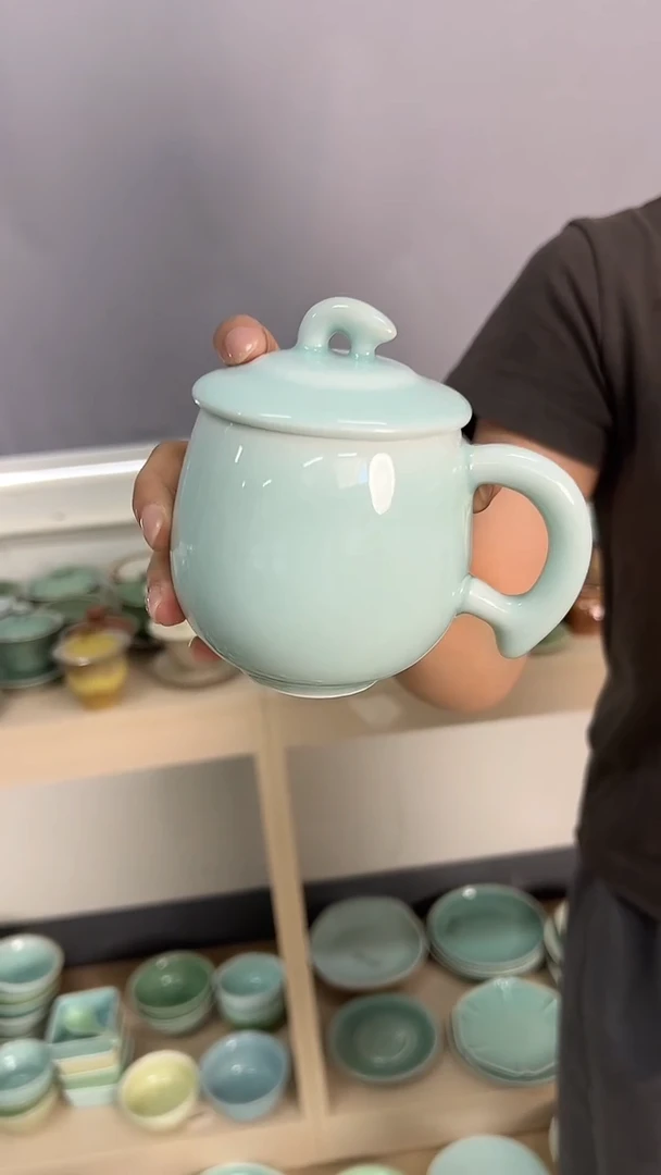 龙泉云间青瓷小米茶器