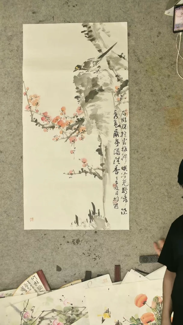 国画三尺整张   花鸟