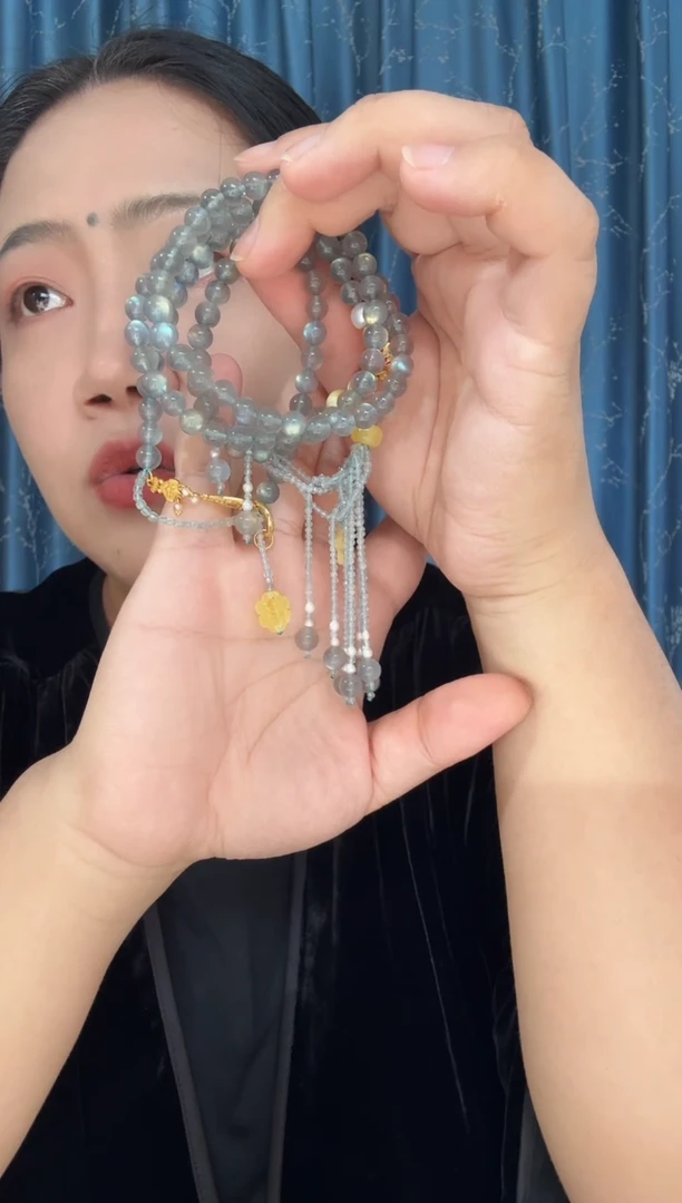 蜜蜡项链未镶嵌五**鱼蜜蜡月光石项链多样性发货