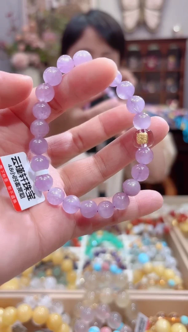 未镶嵌锂辉石手串设计款珠串