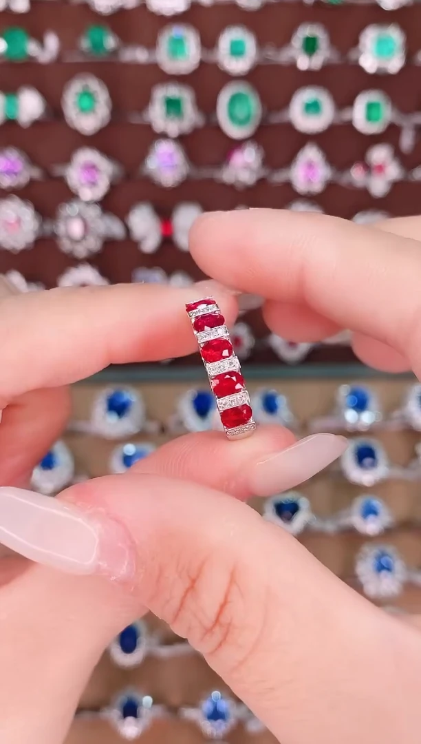 【闪购商品】红宝石18K金戒指18K金镶嵌1.2克拉