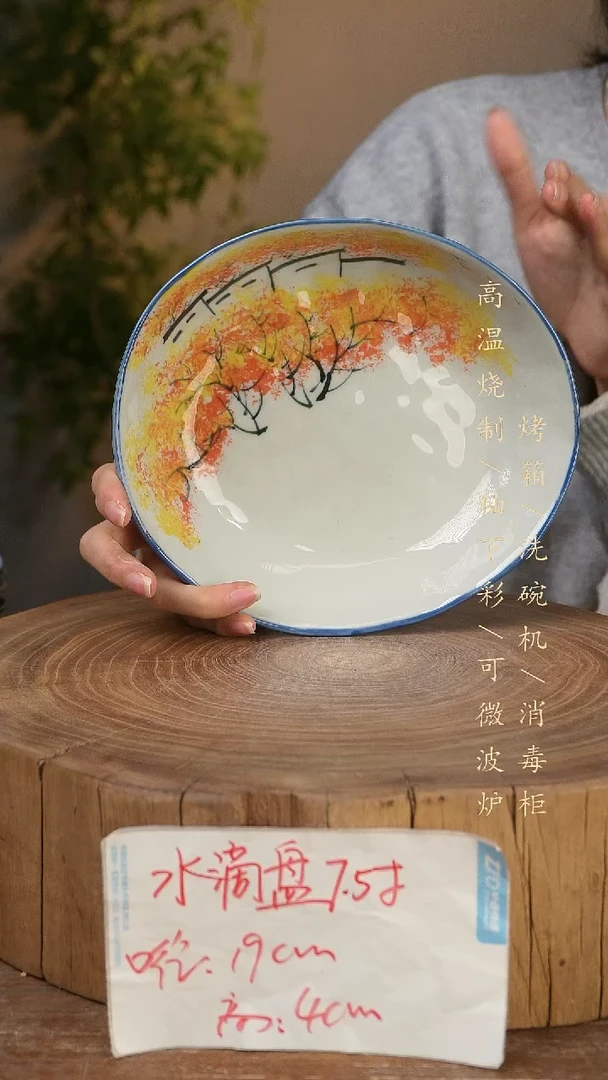 碗瓷景德镇手工手绘高温瓷釉下彩