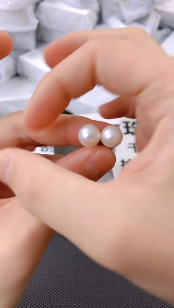 未镶嵌耳饰淡水珍珠ed1017