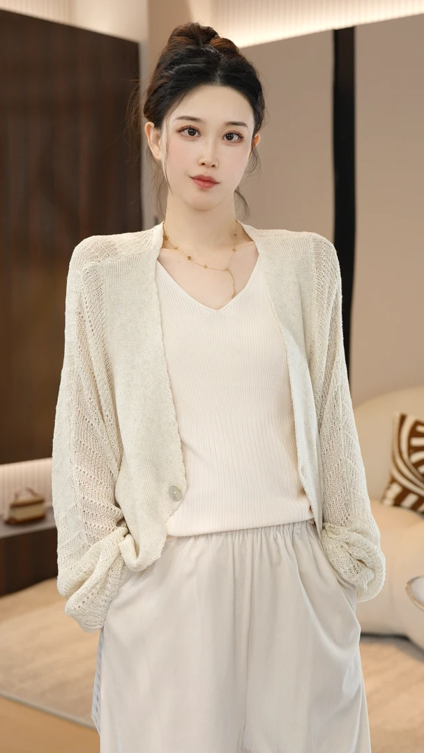 范有名 防晒毛针织衫女装外搭宽松气质FYMM-020