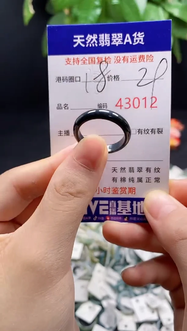 翡翠戒指未镶嵌天然翡翠戒圈3012
