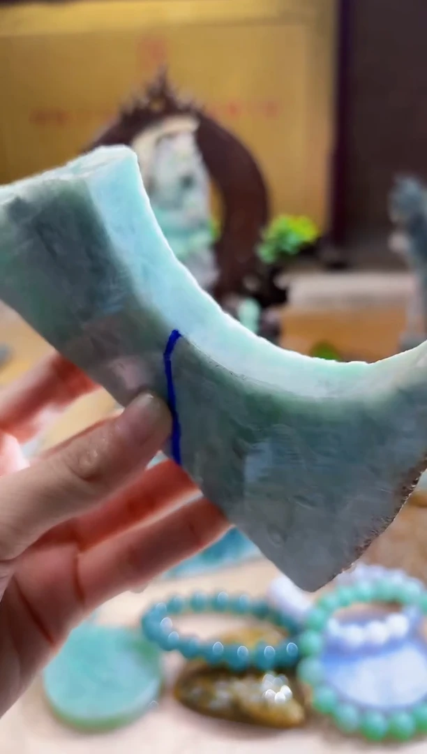 未镶嵌挂件翡翠A货柠优4834