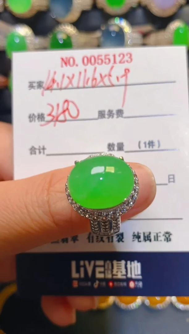 未镶嵌翡翠耳饰天然