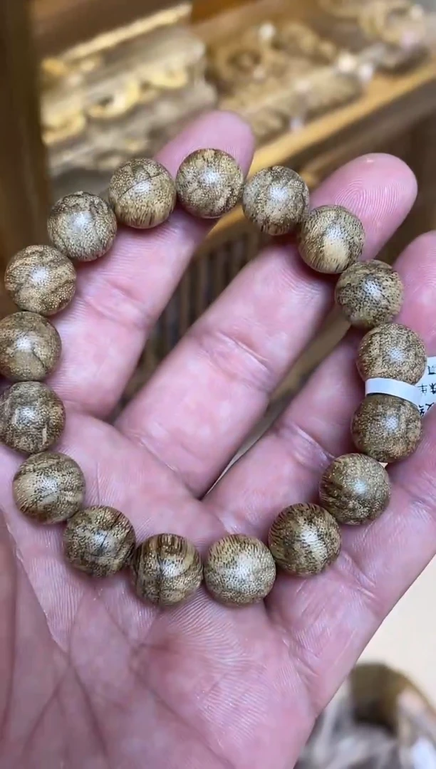 手串沉香 菩萨棋圆珠单圈虎斑1.3多样性发其一