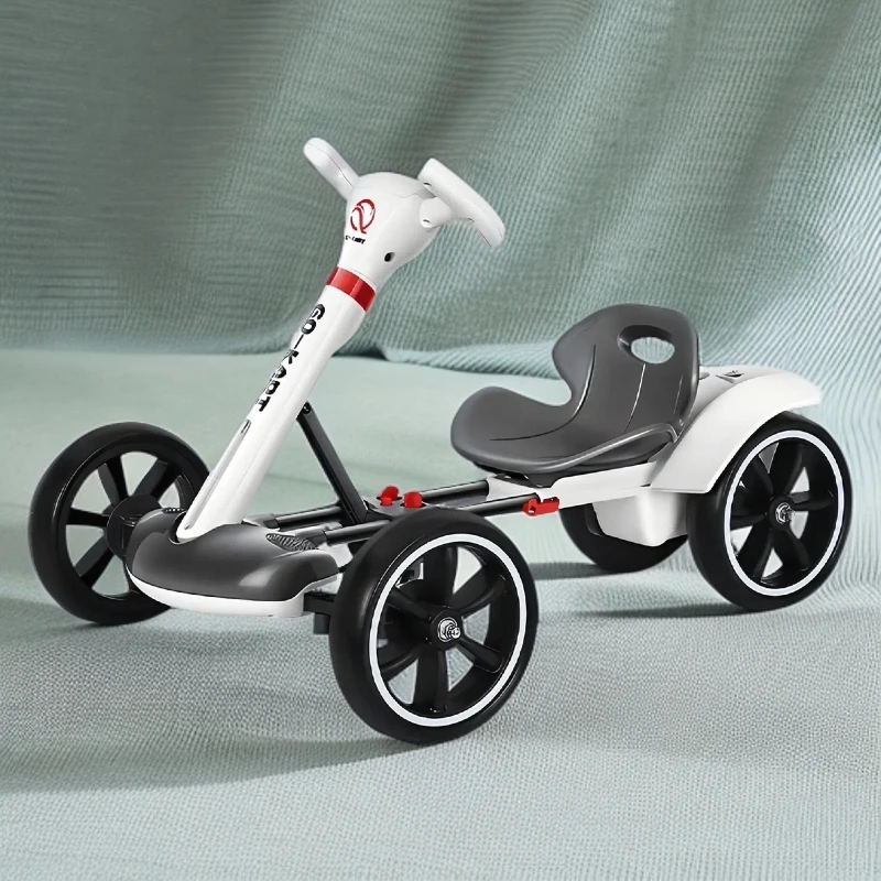 可坐人电动玩具车礼物折叠大号卡丁车免安装6-15遥控童车