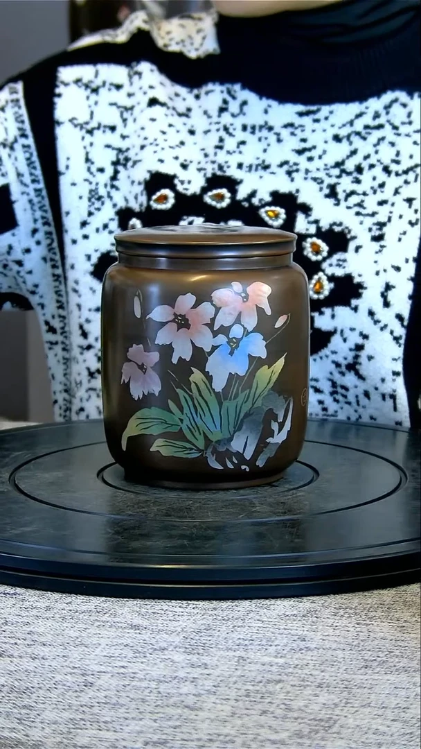 【闪购商品】建水全手工紫陶茶罐精磨063