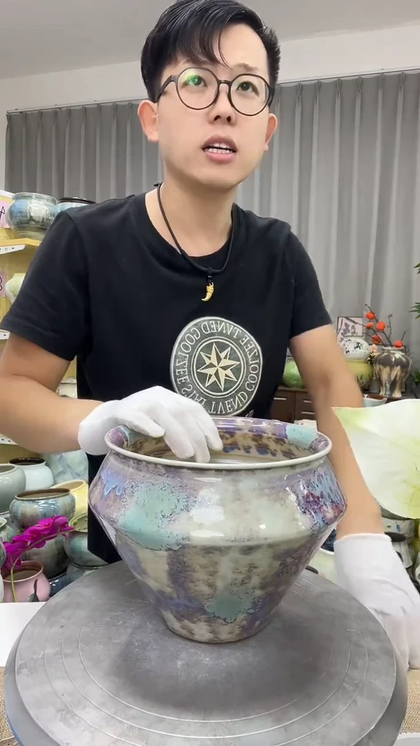 陶瓷花盆9.14直播链接口17高16