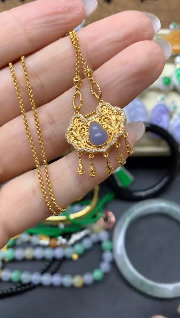 【闪购商品】翡翠颈饰18K金镶嵌508-中国好珍宝