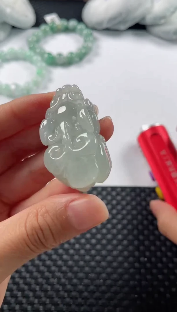 颈饰未镶嵌翡翠基地发货H 4396 貔貅