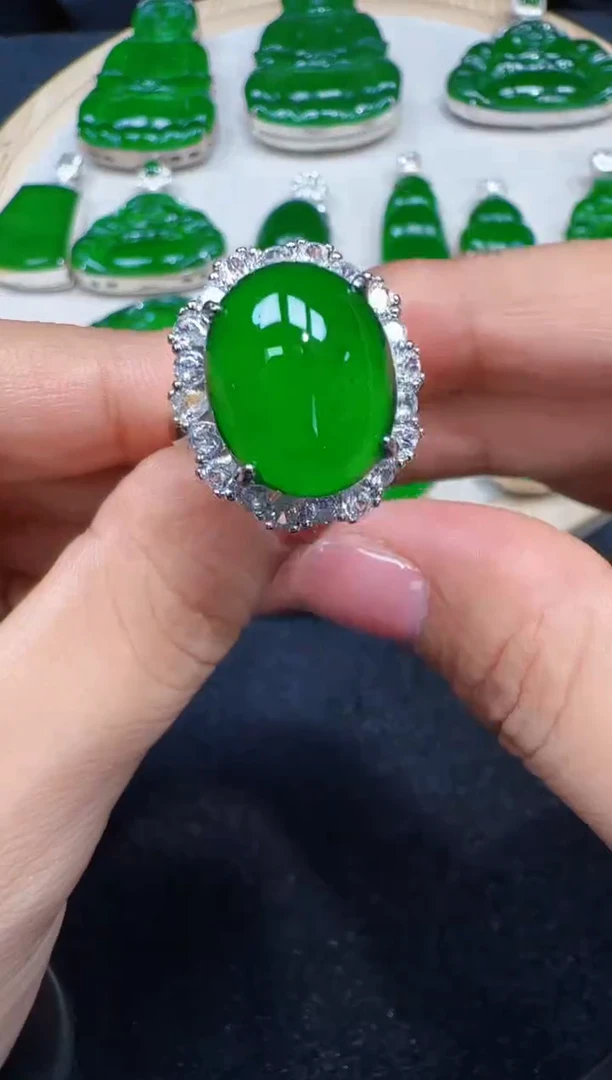 未镶嵌定制翡翠翡翠戒指199