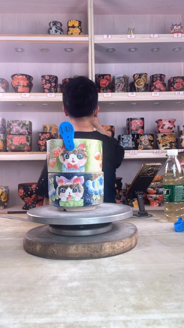 摆件148陶花岛多肉陶瓷花盆罐——微瑕