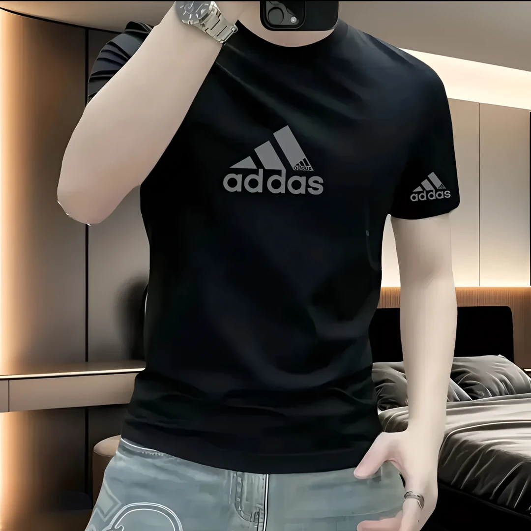 短袖男纯棉印花百搭夏季痞帅休闲套装时尚潮流美式男士T恤上衣男T