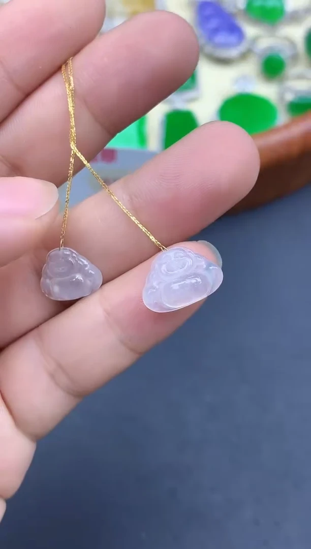 颈饰18K金镶嵌翡翠46-中国好珍宝