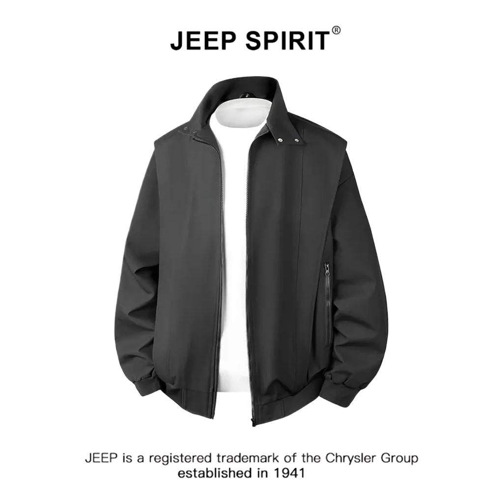 JEEPSPIRIT吉普美式立领男士夹克春季新款运动百搭潮流上衣外套