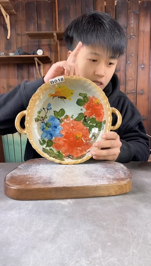 【闪购商品】碗018，手工手绘，新年快乐！