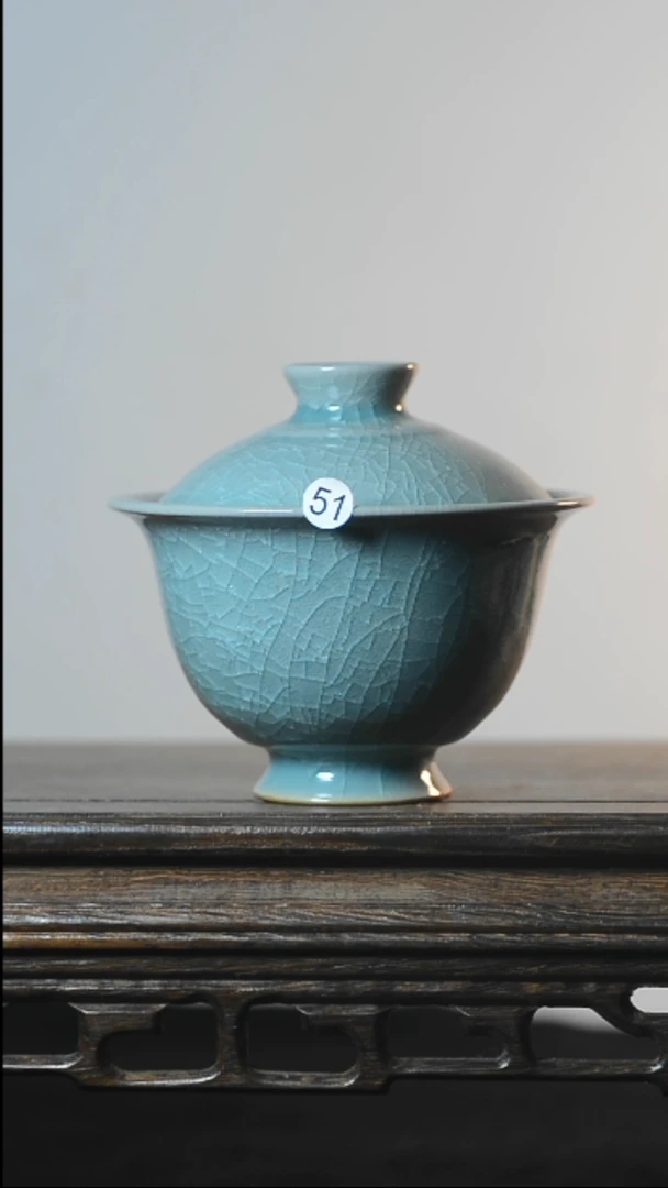 51号手工元宝盖碗清凉寺汝瓷1