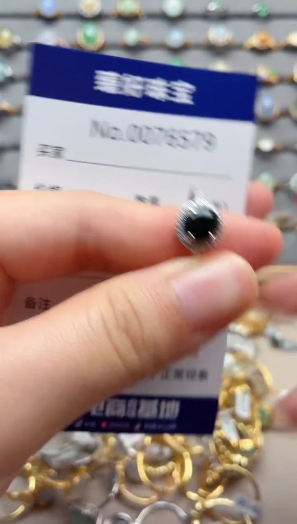 银S925镶嵌戒指翡翠1