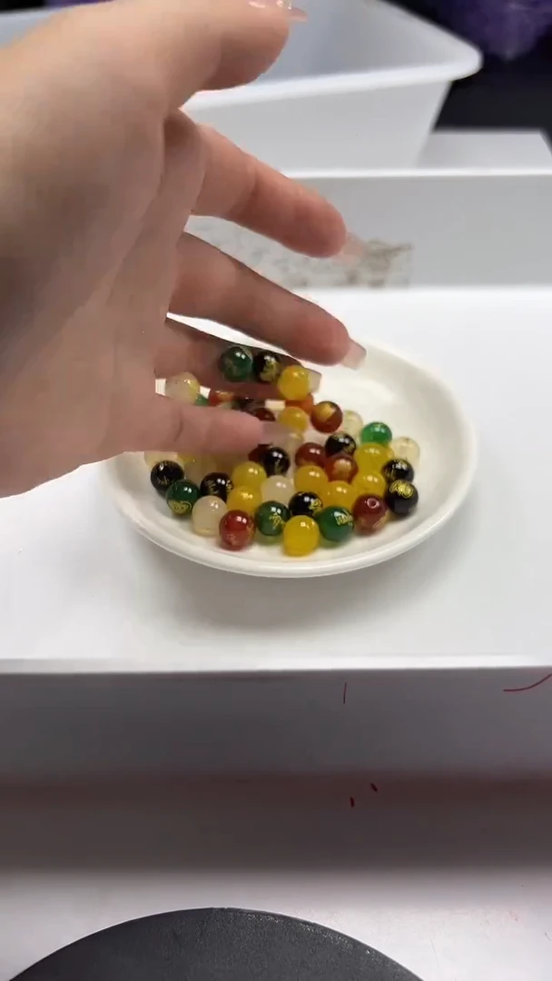 未镶嵌颈饰玛瑙/玉髓w86五路财神10mm*2组