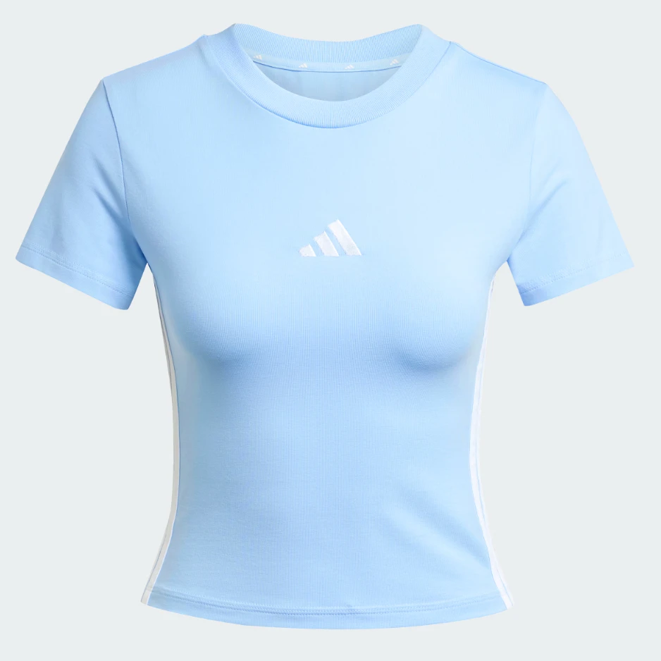 adidas/阿迪达斯【商场同款】女子T针织无领训练t恤短T恤 JE1241