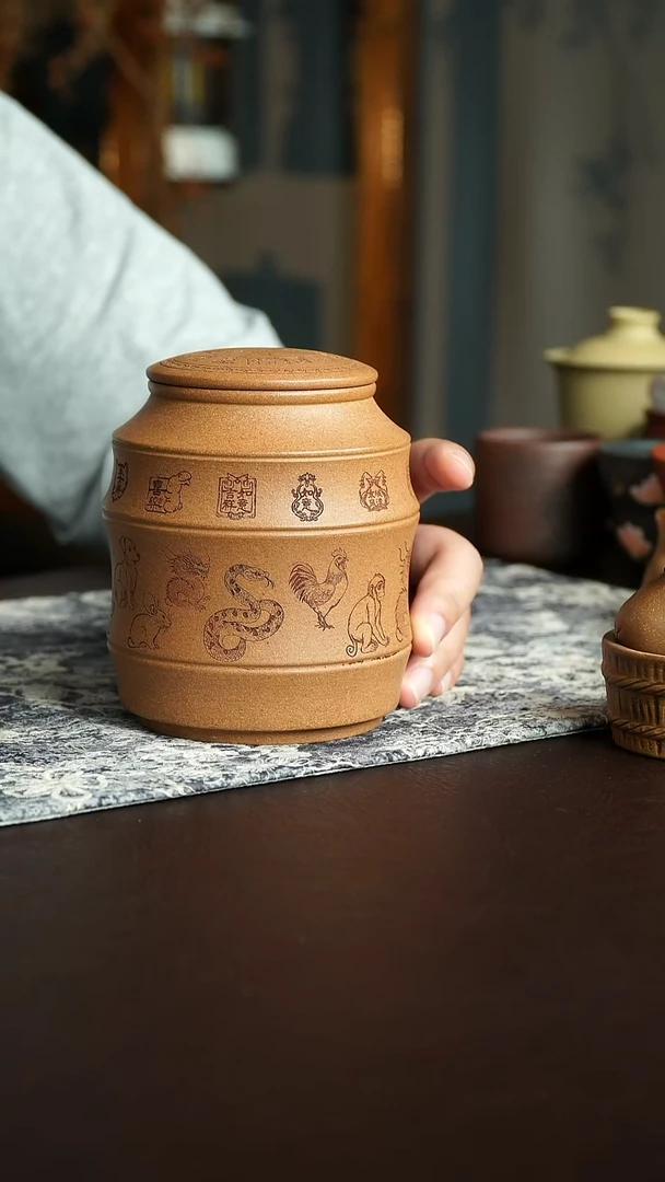茶杯紫砂55宜兴紫砂茶叶罐