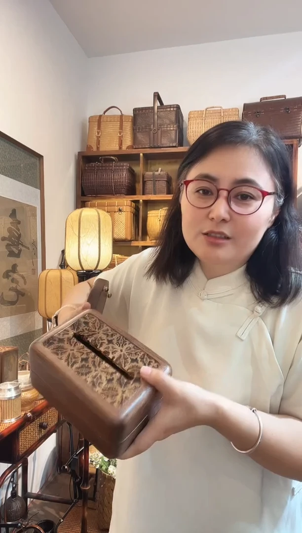 胡桃木核桃纸巾盒