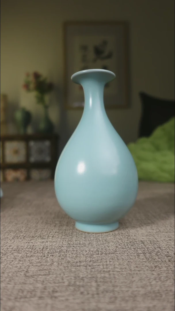 【闪购商品】杯子仿古天青玉壶春瓶