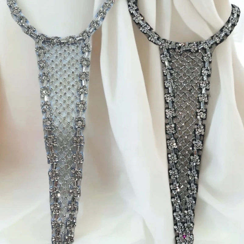 合金布艺手链 女夸张水晶原创设计钛钢简约满钻欧美个性韩版饰品