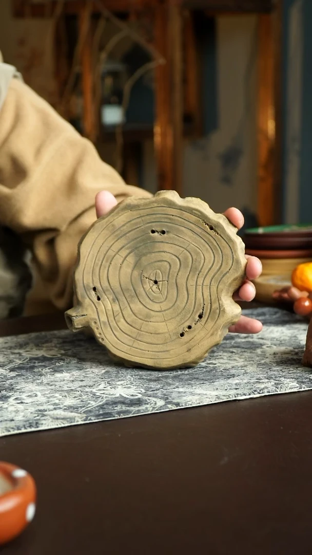 茶杯紫砂20号 树桩壶承储水 宜兴紫砂原矿作品