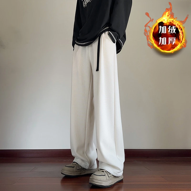 2025秋冬加绒休闲裤男款潮流透气百搭cleanfit直筒长裤HK324730