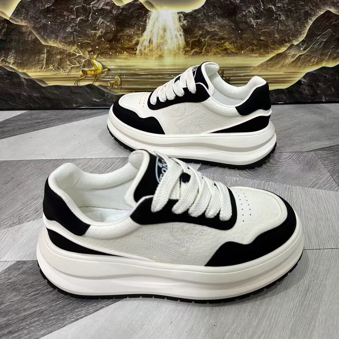 【菲如斯c7】2025新款秋季潮鞋真皮增高2025今年流行老爹鞋鞋子